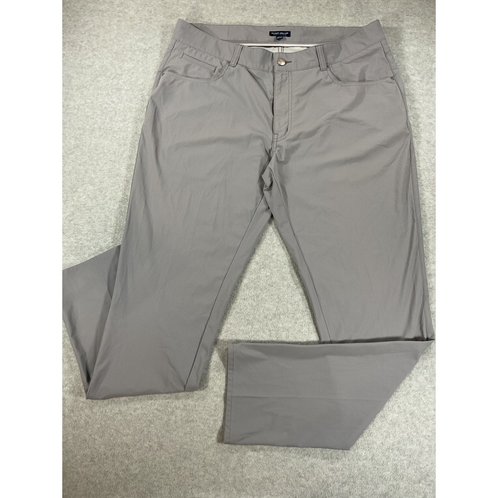 Peter Millar Crown Crafted Bingham Tailored Fit Pants Gray 38/32 MS25XB21FB 2810